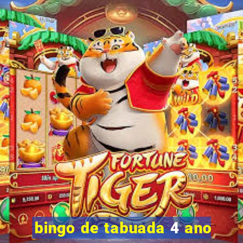 bingo de tabuada 4 ano